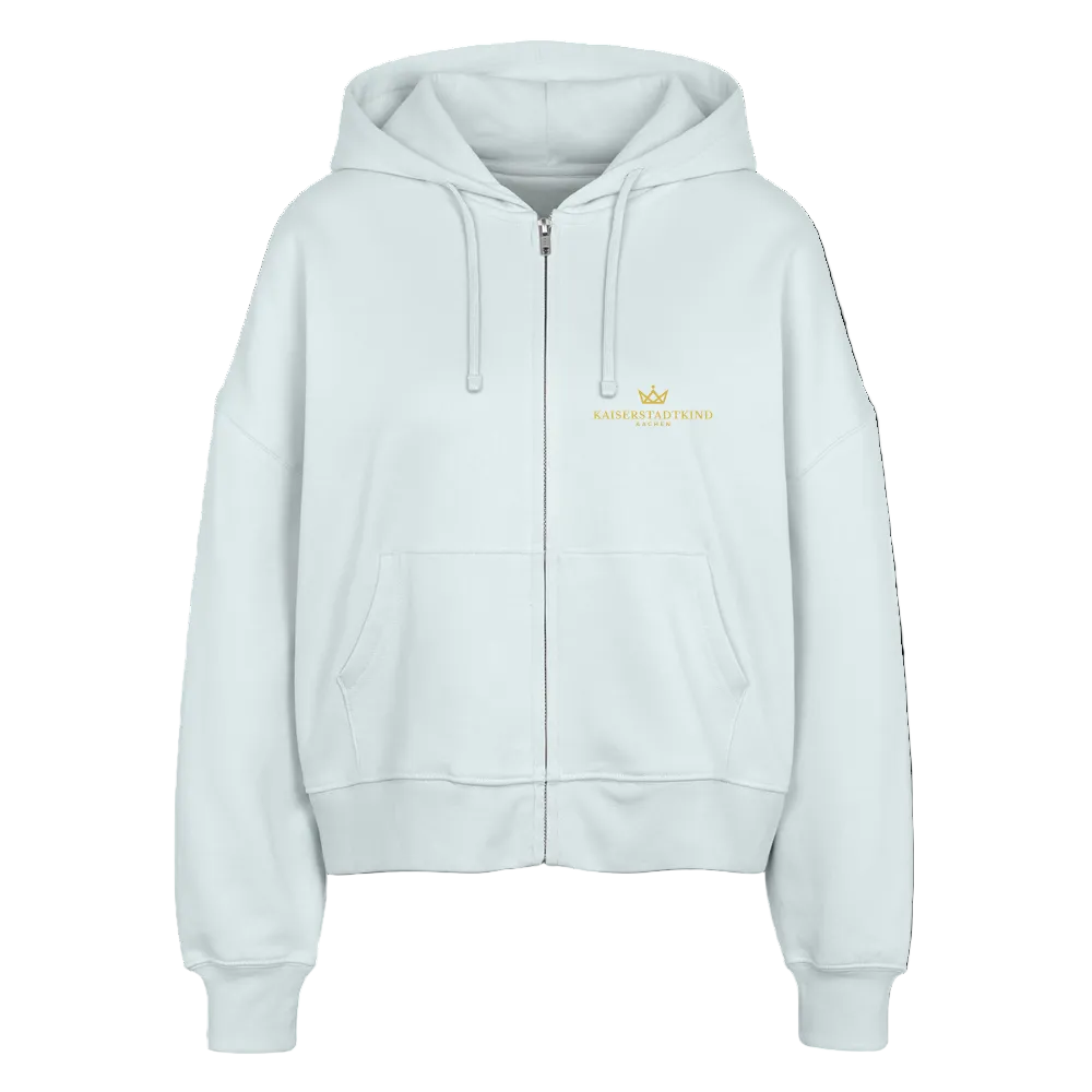 KAISERSTADTKIND Gold Edition - Boxy Bio Zip Hoodie Ida - Eisblau