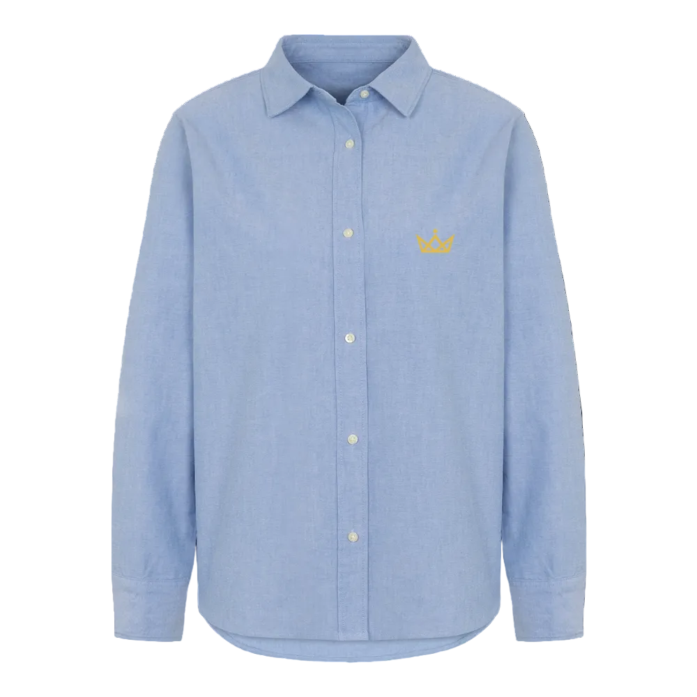 KAISERSTADTKIND Golden Crown / White Letters Edition - Oxford Hemd - Carolina Blue