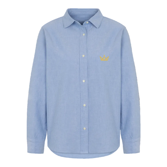 KAISERSTADTKIND Golden Crown / White Letters Edition - Oxford Hemd - Carolina Blue