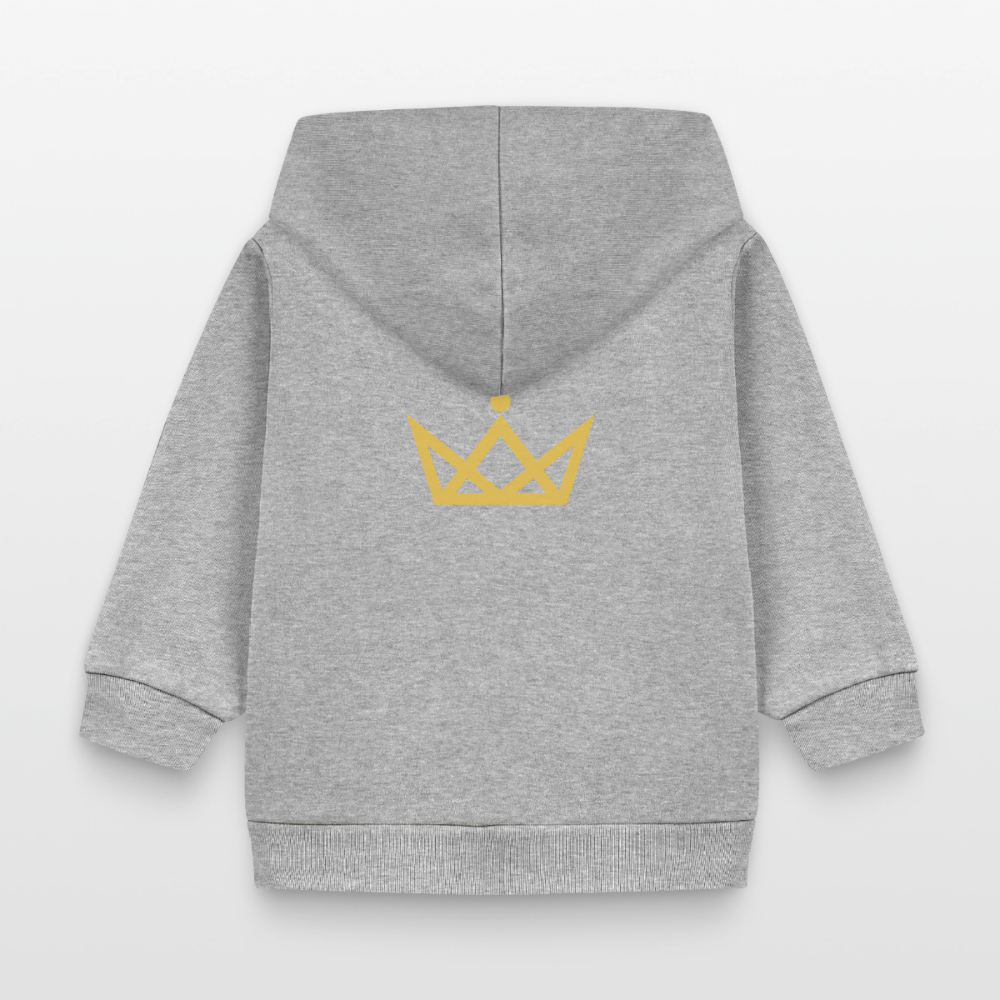 KAISERSTADTKIND 2Golden Crowns - Organic Zip Hoodie BABY CONNECTOR - heather grey