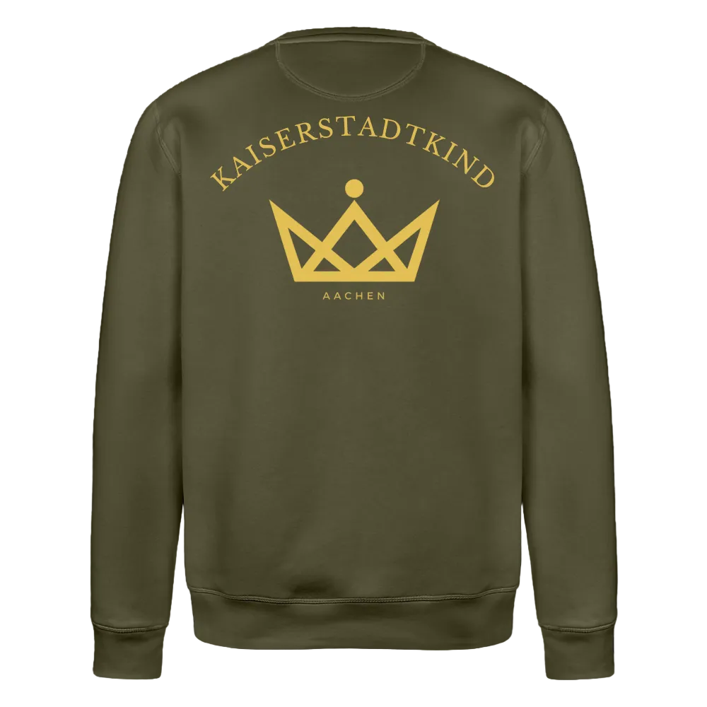 ROLLER Sweatshirt - Gold Front/Back Round - Khaki