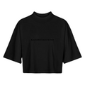 BOXY T-Shirt - Black Front Script - Schwarz