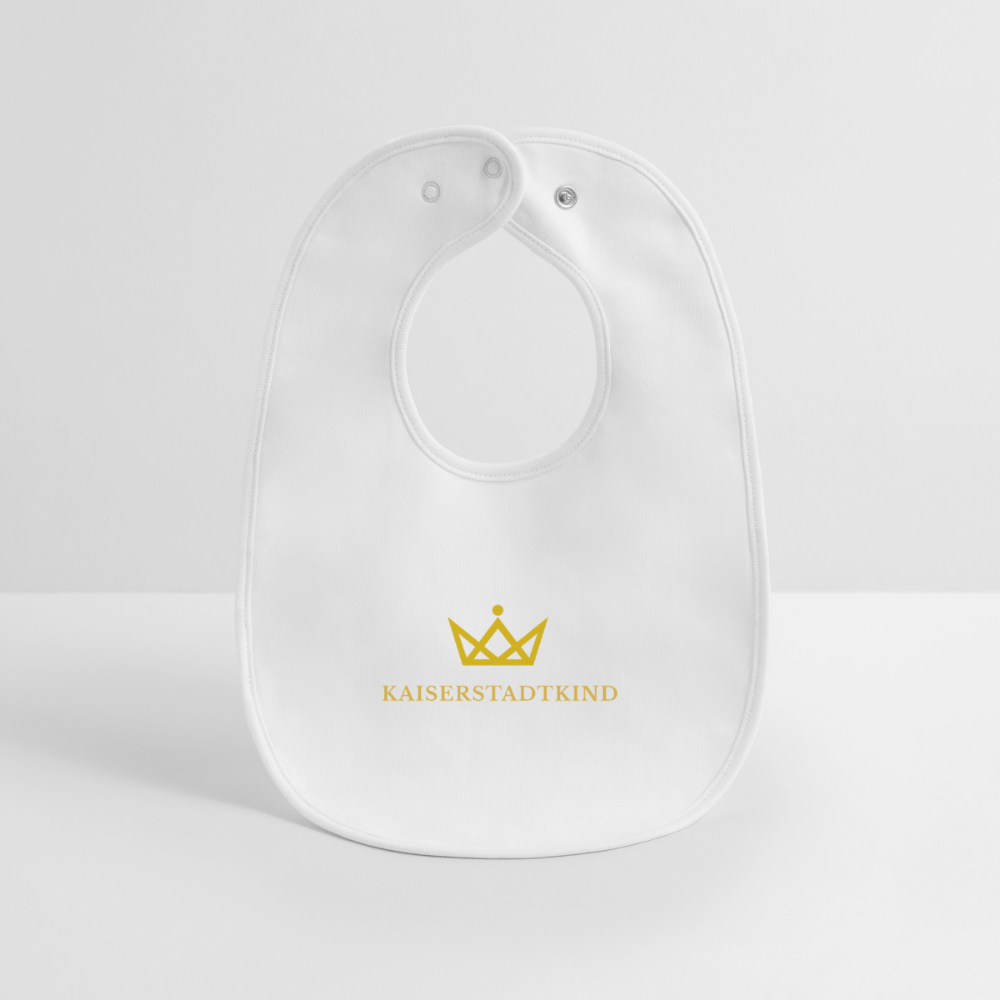 KAISERSTADTKIND Golden Edition - Baby Organic Bib - white