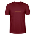 CRAFTER T-Shirt - Gold Font Script/Gold Back Round Logo - Burgunderrot