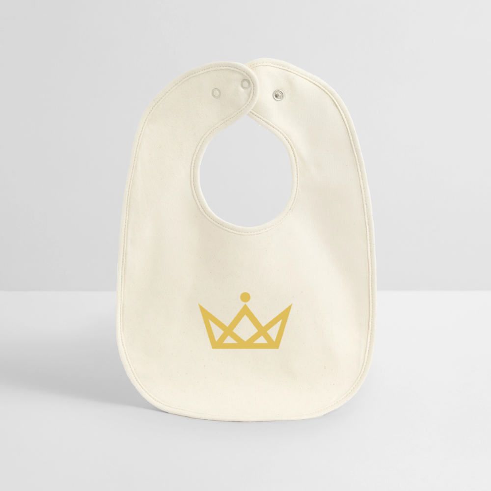 KAISERSTADTKIND Golden Crown - Baby Organic Bib - soft Ecru