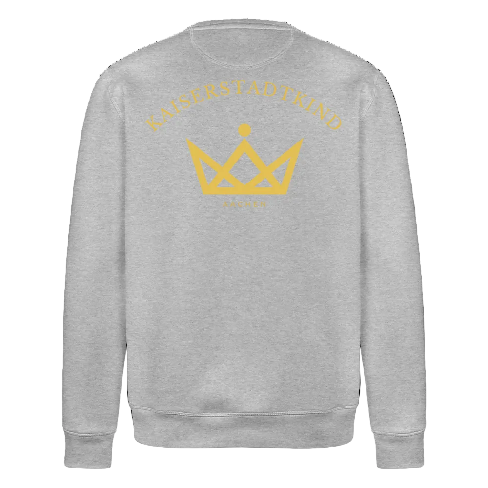 ROLLER Sweatshirt - Gold Front/Back Round - Grau meliert