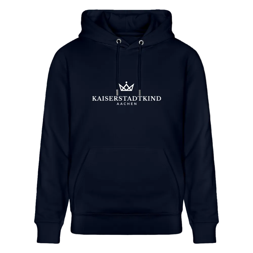 350gr. White Edition - CRUISER  Organic Hoodie - navy