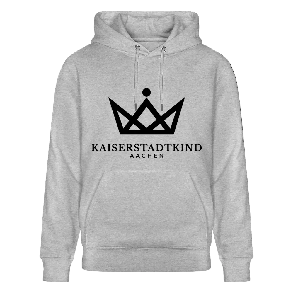 350gr. Black Edition - CRUISER  Organic Hoodie - heather grey