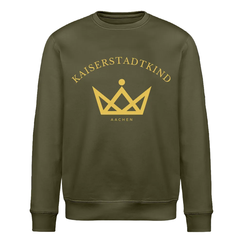 ROLLER Sweatshirt - Gold Front/Back Round - Khaki