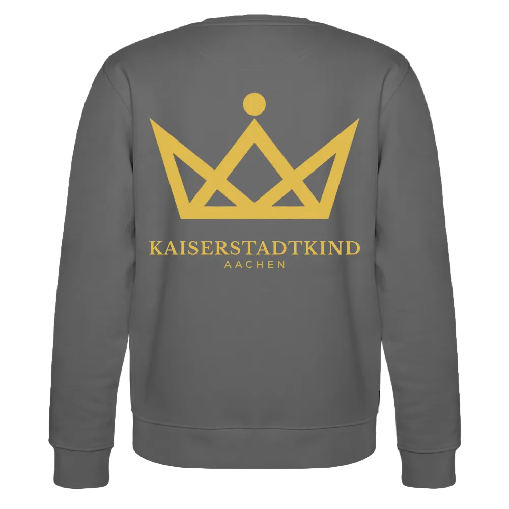 280gr. Golden Crown Edition - CHANGER Organic Sweatshirt - anthracite