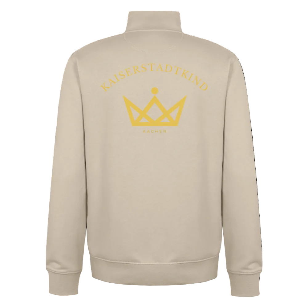 KAISERSTADTKIND Golden _Round - Organic Zip Sweatshirt - Cremebeige