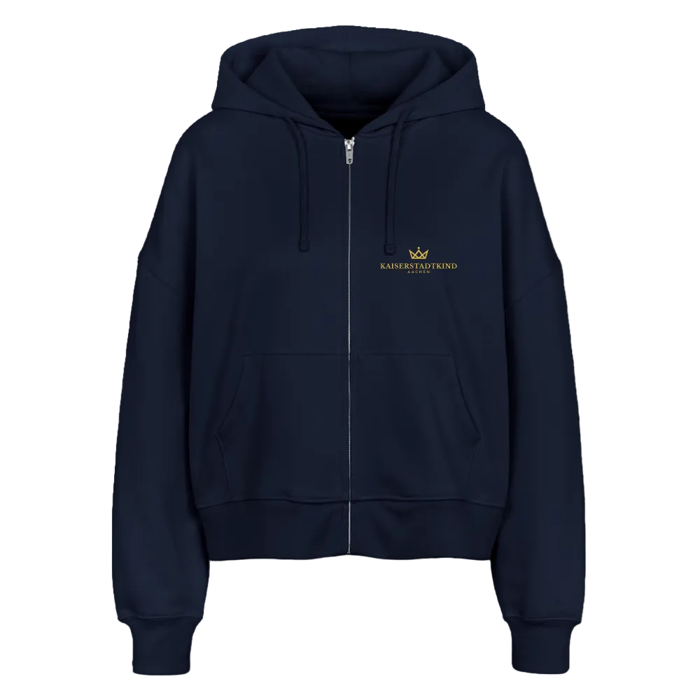 KAISERSTADTKIND Gold Edition - Boxy Bio Zip Hoodie Ida - Navy