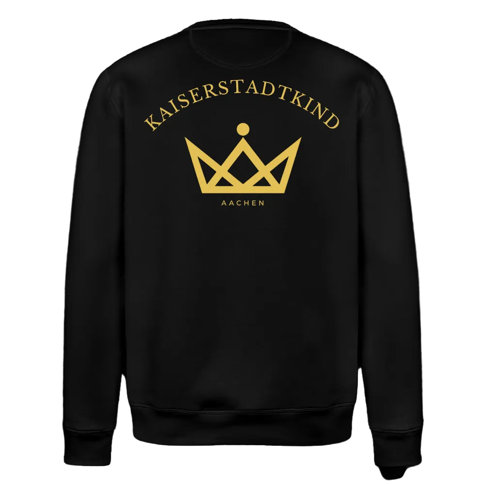 ROLLER Sweatshirt - Gold Front/Back Round - Schwarz
