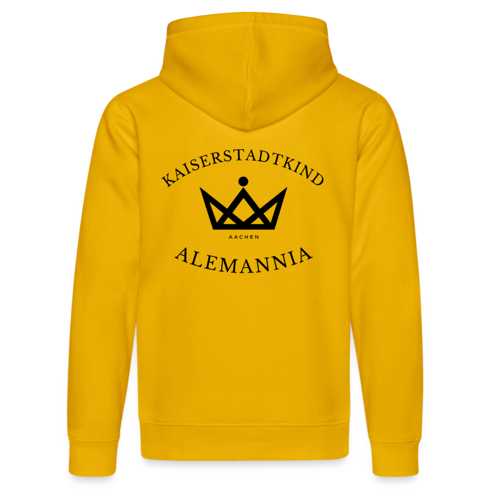 DRUMMER HOODIE - Back KAISERSTADTKIND x ALEMANNIA - Spektralgelb