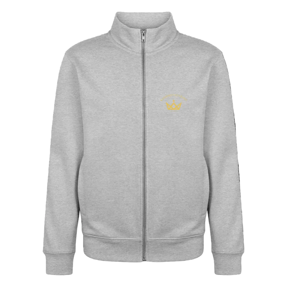 KAISERSTADTKIND Golden _Round - Organic Zip Sweatshirt - Grau meliert
