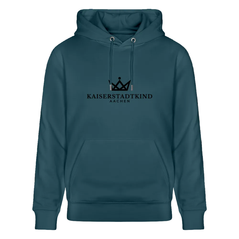 350gr. White Edition - CRUISER  Organic Hoodie - Dunkles Petrol