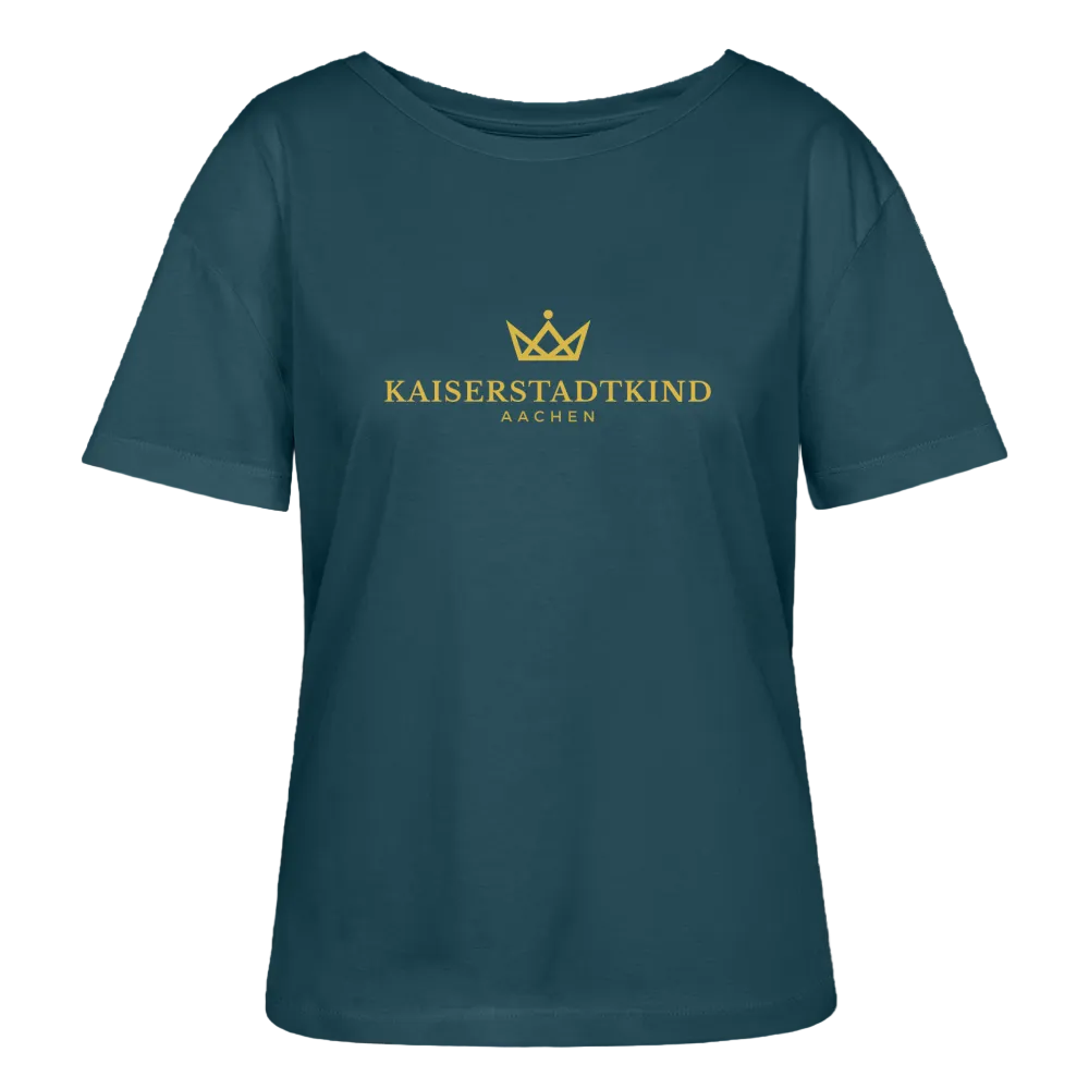 Golden Letters Edition - Relaxed Women’s Organic Round Neck T-shirt - stargazer