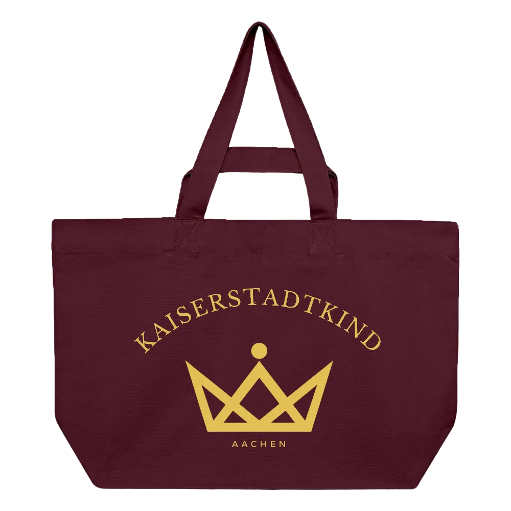 Kaiserstadtkind – Recycelte Shopping Bag - Burgunderrot
