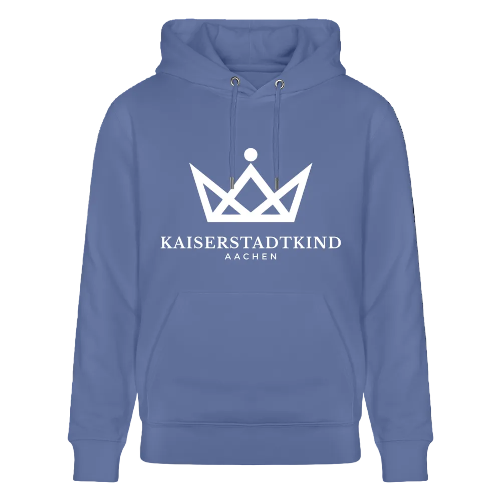 350gr. White Edition - CRUISER  Organic Hoodie - bright blue
