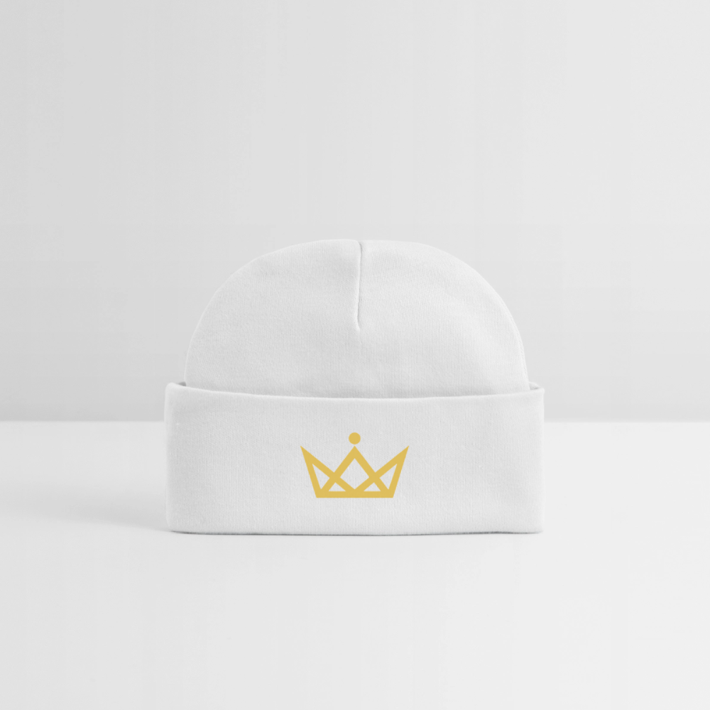 KAISERSTADTKIND Golden Crown - Baby Organic Beanie - white