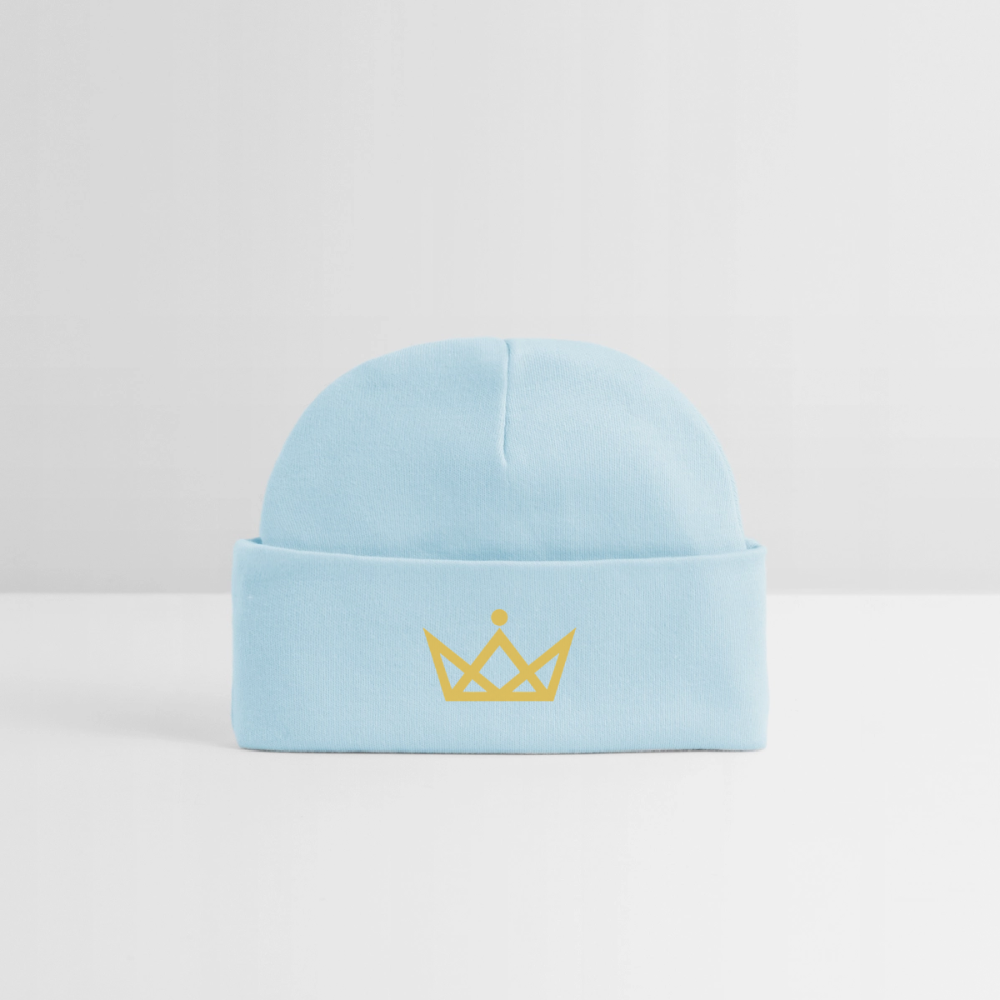 KAISERSTADTKIND Golden Crown - Baby Organic Beanie - powder blue
