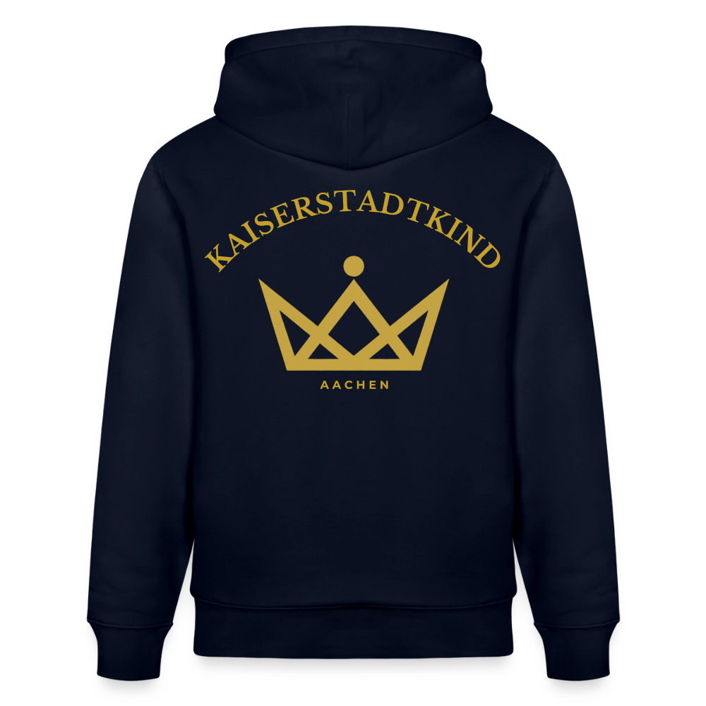 CRUISER Hoodie - Gold Front Script/Gold Back Round - Navy