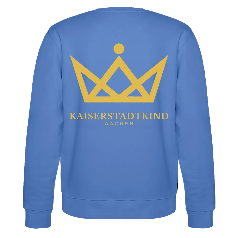 280gr. Golden Crown Edition - CHANGER Organic Sweatshirt - bright blue