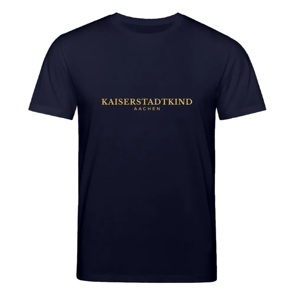 180gr. Golden Letters Edition  - Unisex Organic T-Shirt - navy