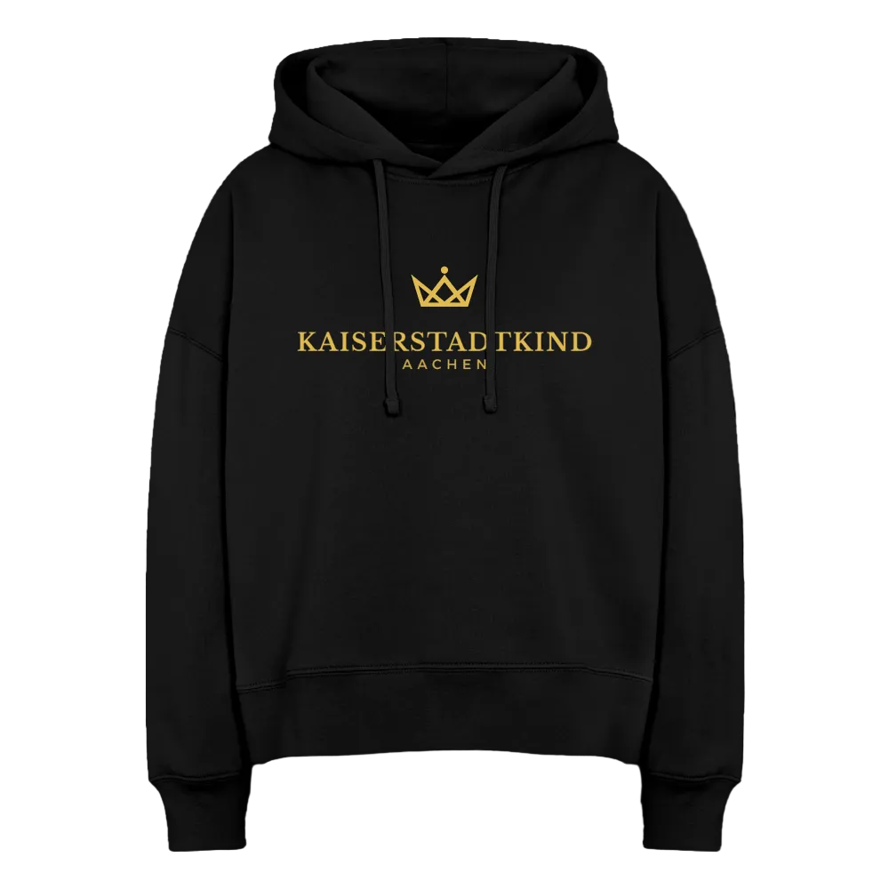NORA Hoodie - Gold Front Logo/Hood Crown - Schwarz