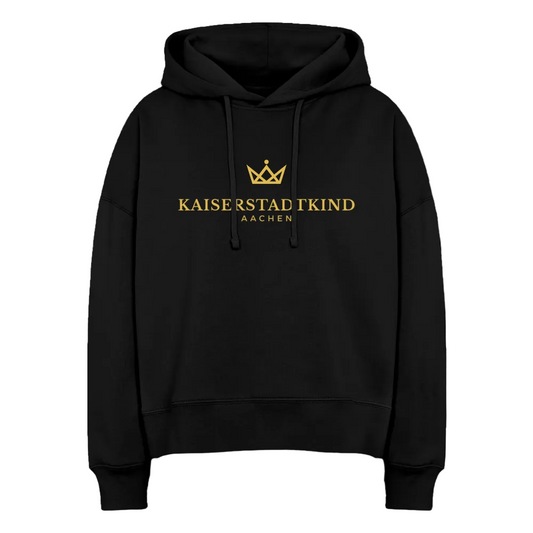 NORA Hoodie - Gold Front Logo/Hood Crown - Schwarz