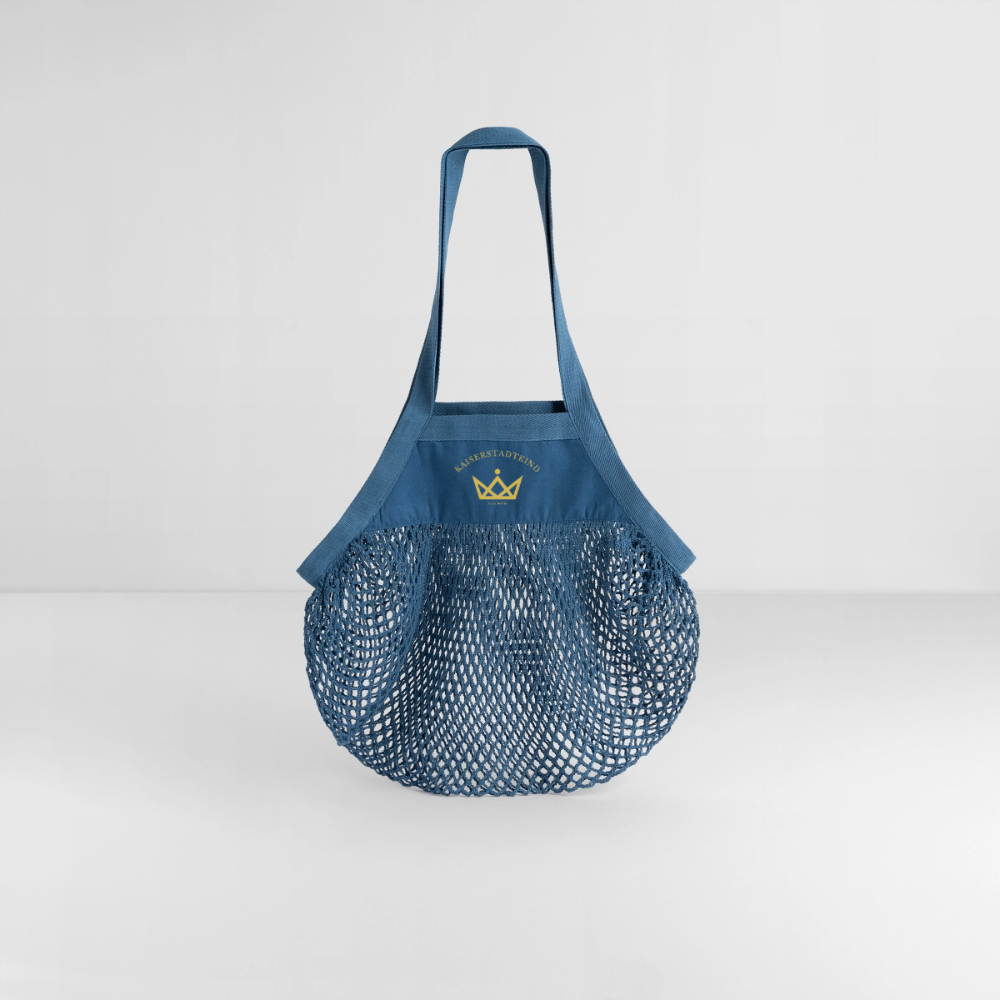Organic Mesh-Einkaufstasche - Jeansblau