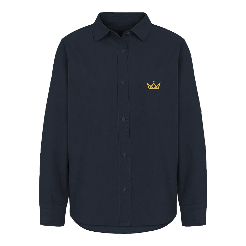 KAISERSTADTKIND Golden Crown / White Letters Edition - Oxford Hemd - Navy