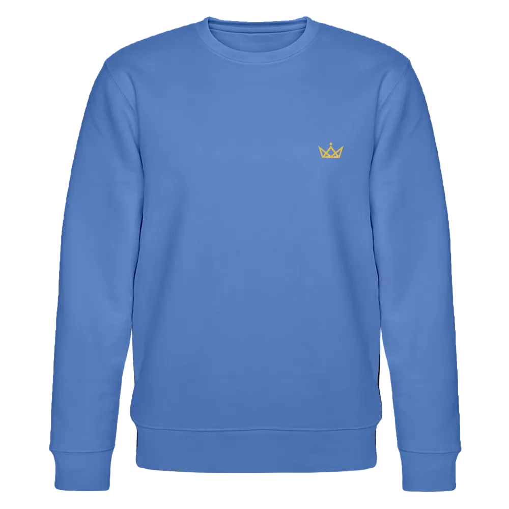 280gr. Golden Crown Edition - CHANGER Organic Sweatshirt - bright blue