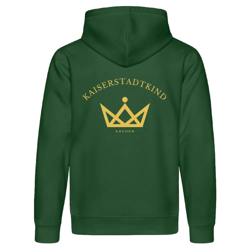 KAISERSTADTKIND Golden Circle - Bio-Hoodie DRUMMER - Flaschengrün