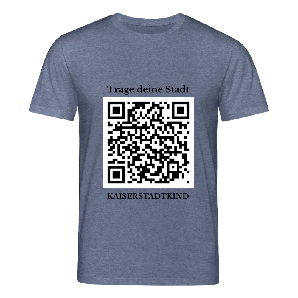 CREATOR T-Shirt - Front QR - Dunkelblau meliert