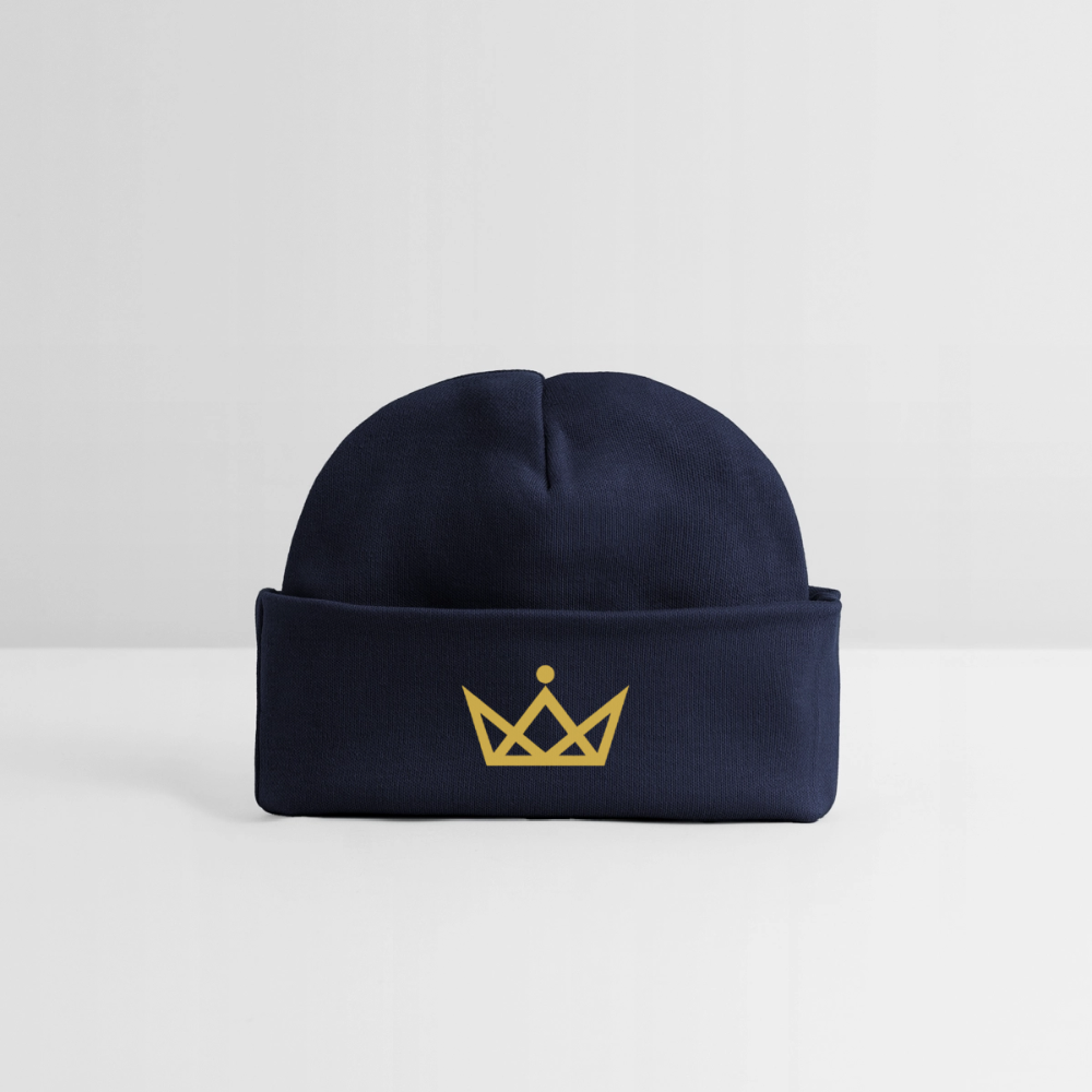KAISERSTADTKIND Golden Crown - Baby Organic Beanie - navy