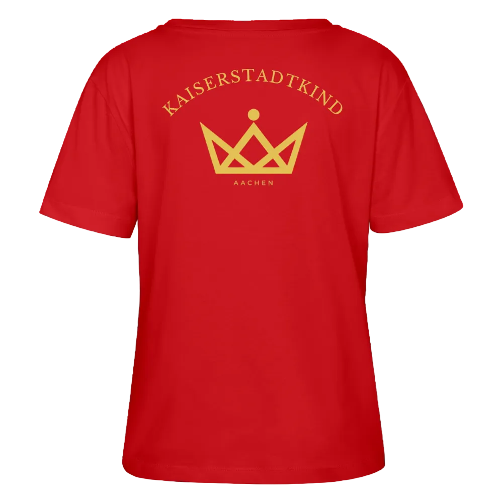 Golden Letters Round Edition - Relaxed Women’s Organic Round Neck T-shirt - Rot
