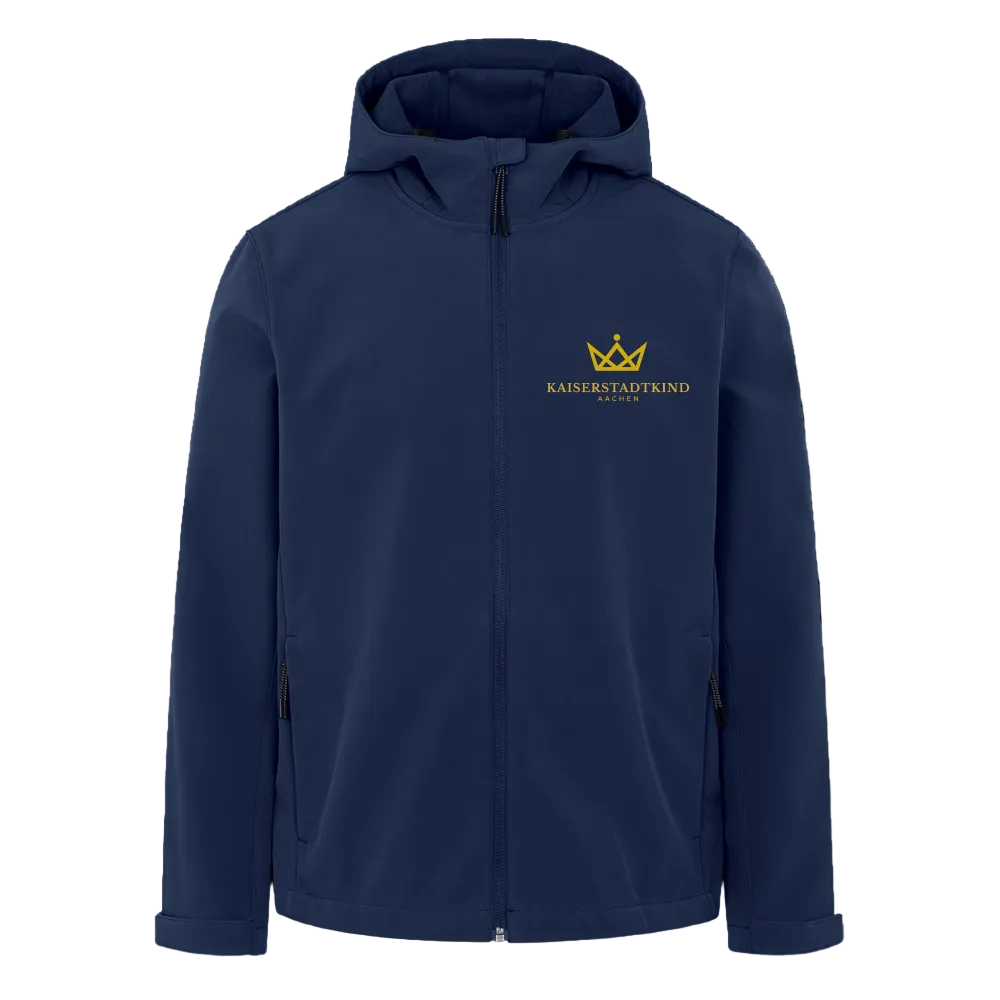 DISCOVERER Softshell Jacket - Gold Front Logo / Back Crown - Navy
