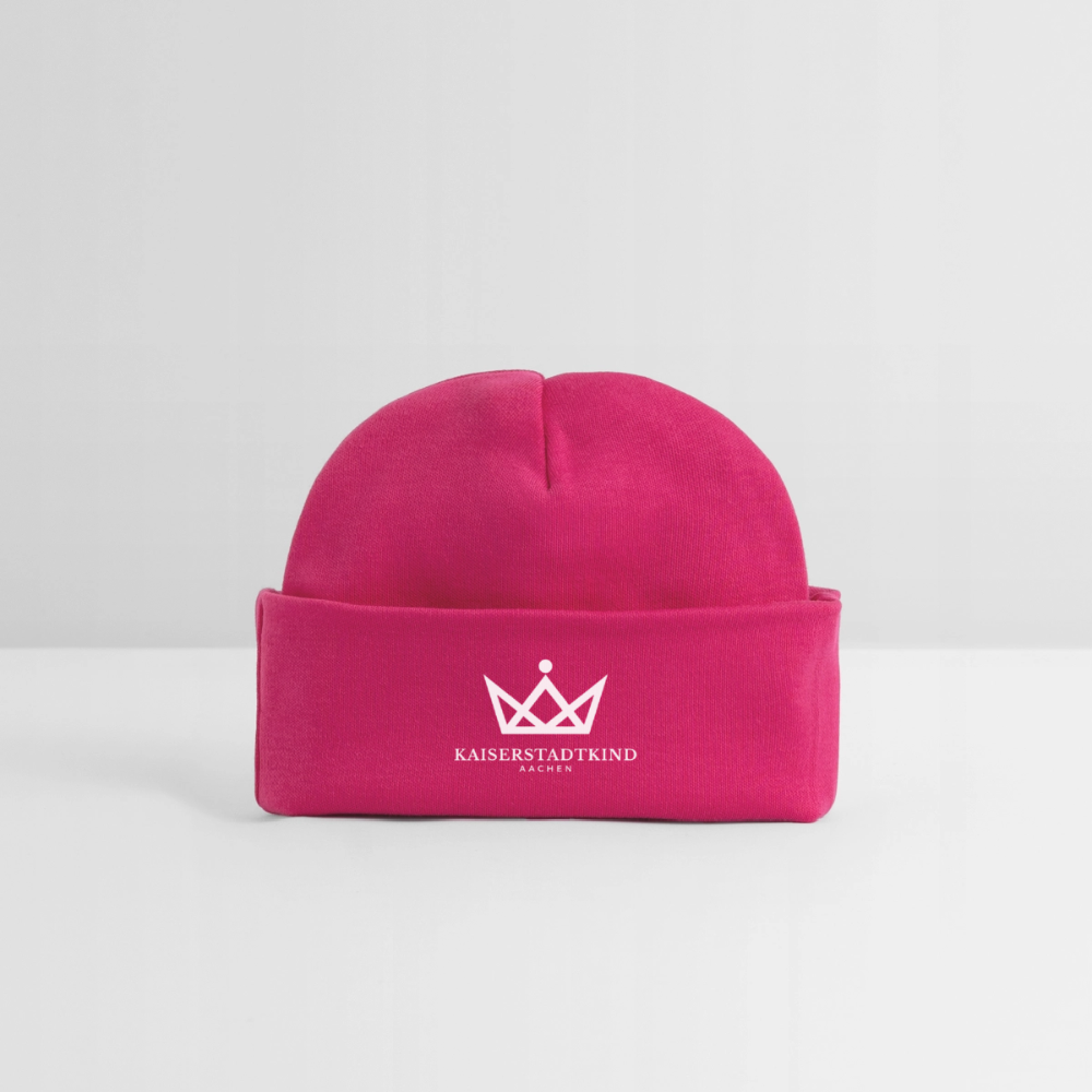 KAISERSTADTKIND White Edition - Baby Organic Beanie - hot pink