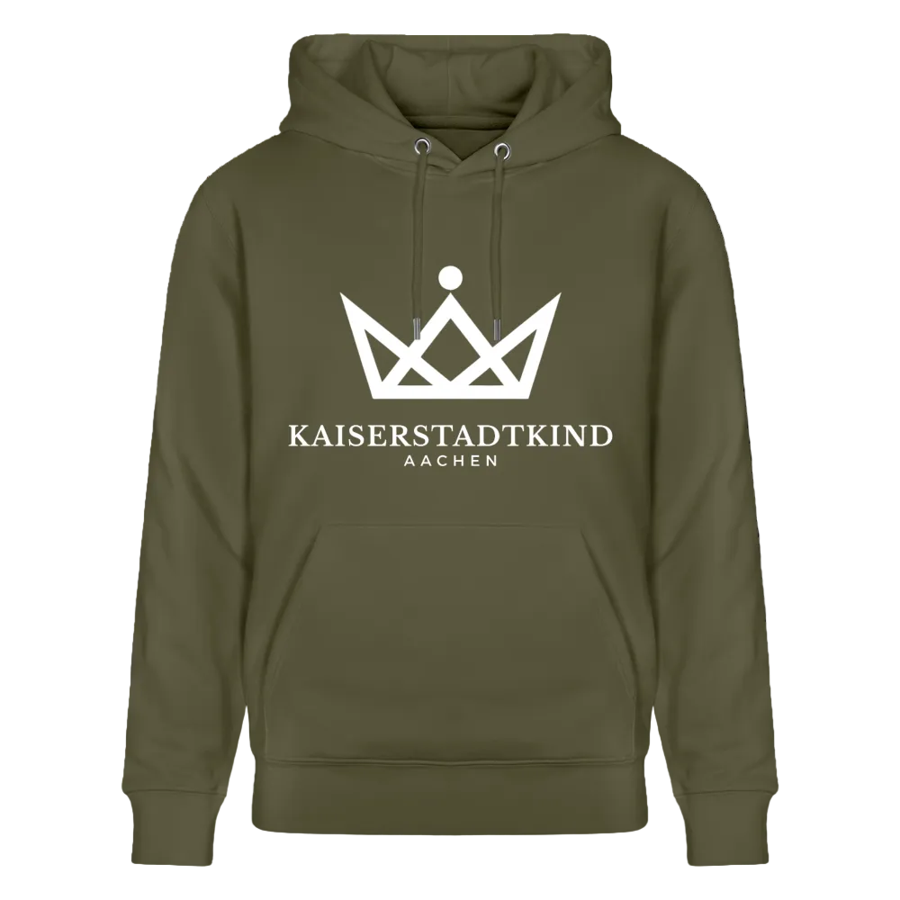 350gr. White Edition - CRUISER  Organic Hoodie - khaki green