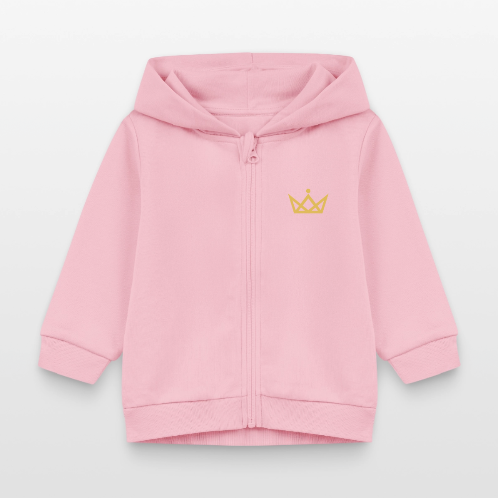 KAISERSTADTKIND 2Golden Crowns - Organic Zip Hoodie BABY CONNECTOR - cotton pink