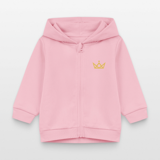 KAISERSTADTKIND 2Golden Crowns - Organic Zip Hoodie BABY CONNECTOR - cotton pink