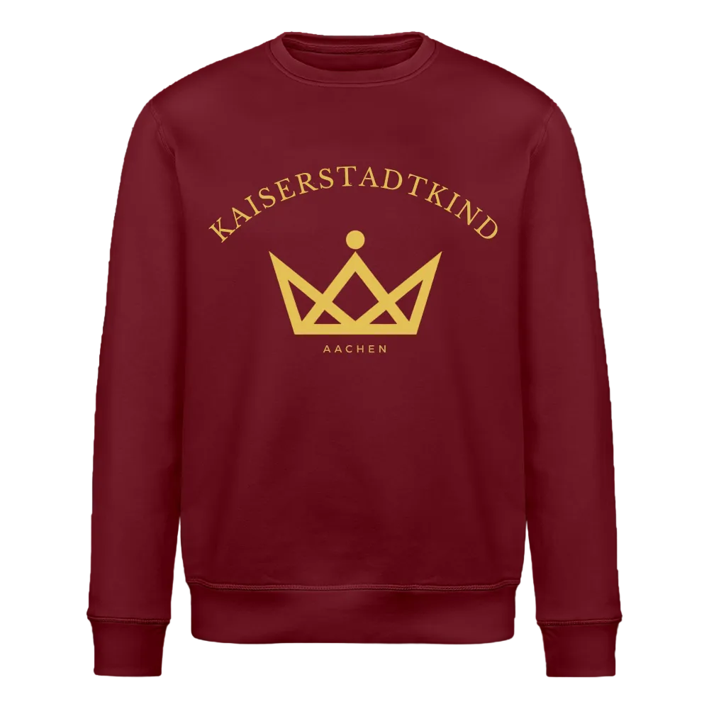 ROLLER Sweatshirt - Gold Front/Back Round - Burgunderrot