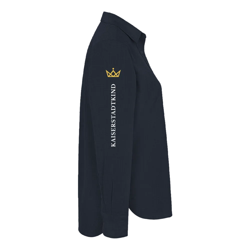 KAISERSTADTKIND Golden Crown / White Letters Edition - Oxford Hemd - Navy