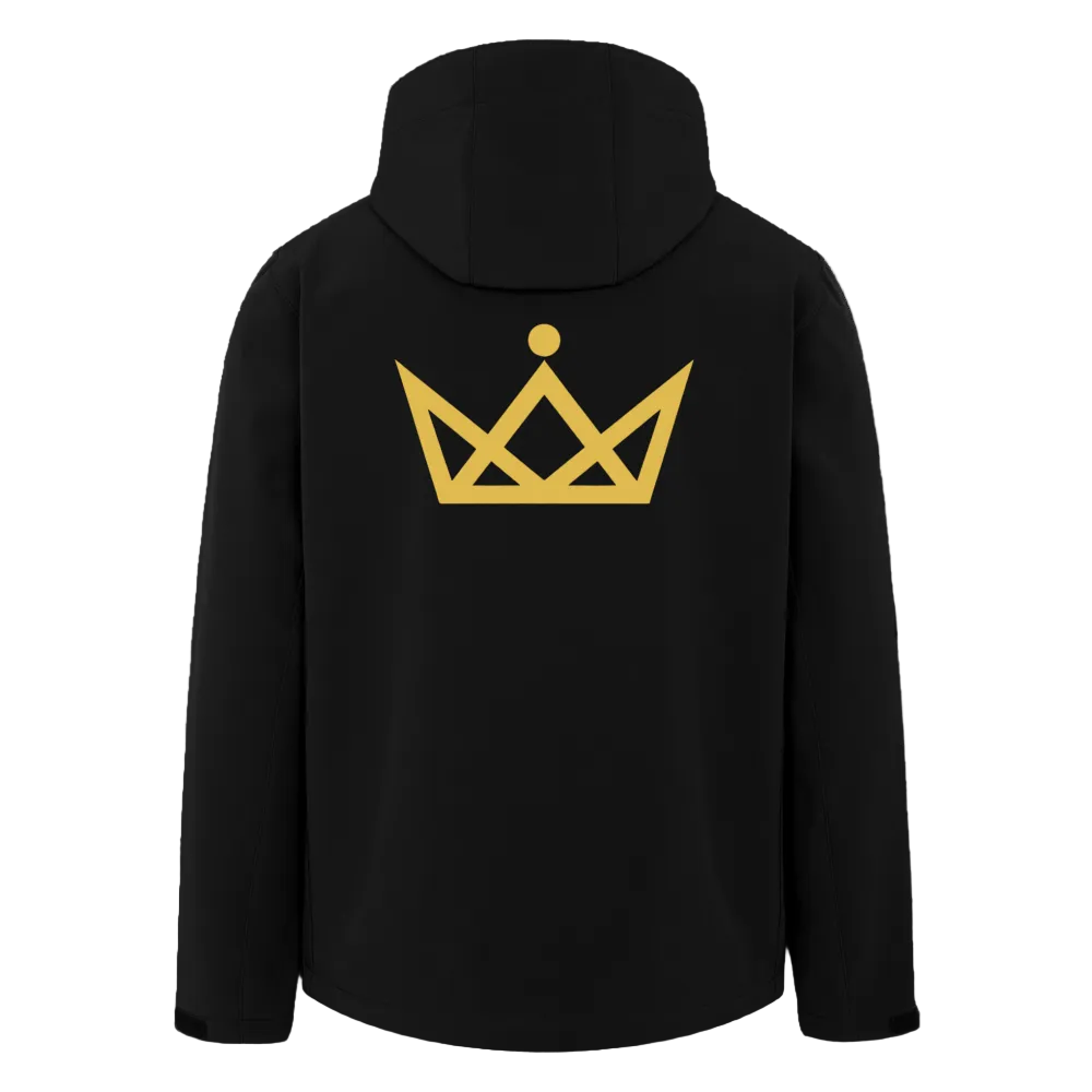 DISCOVERER Softshell Jacket - Gold Front Logo / Back Crown - Schwarz