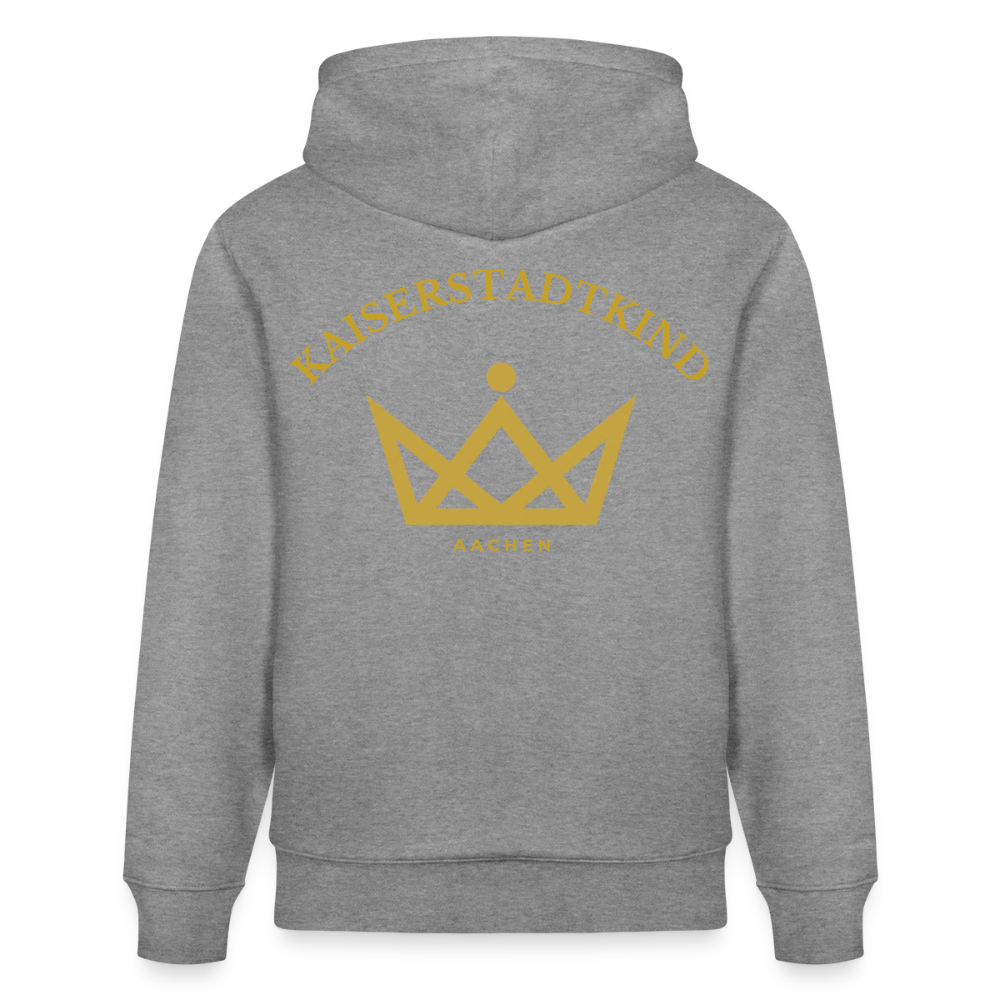 CRUISER Hoodie - Gold Front Script/Gold Back Round - Hellgrau marmoriert