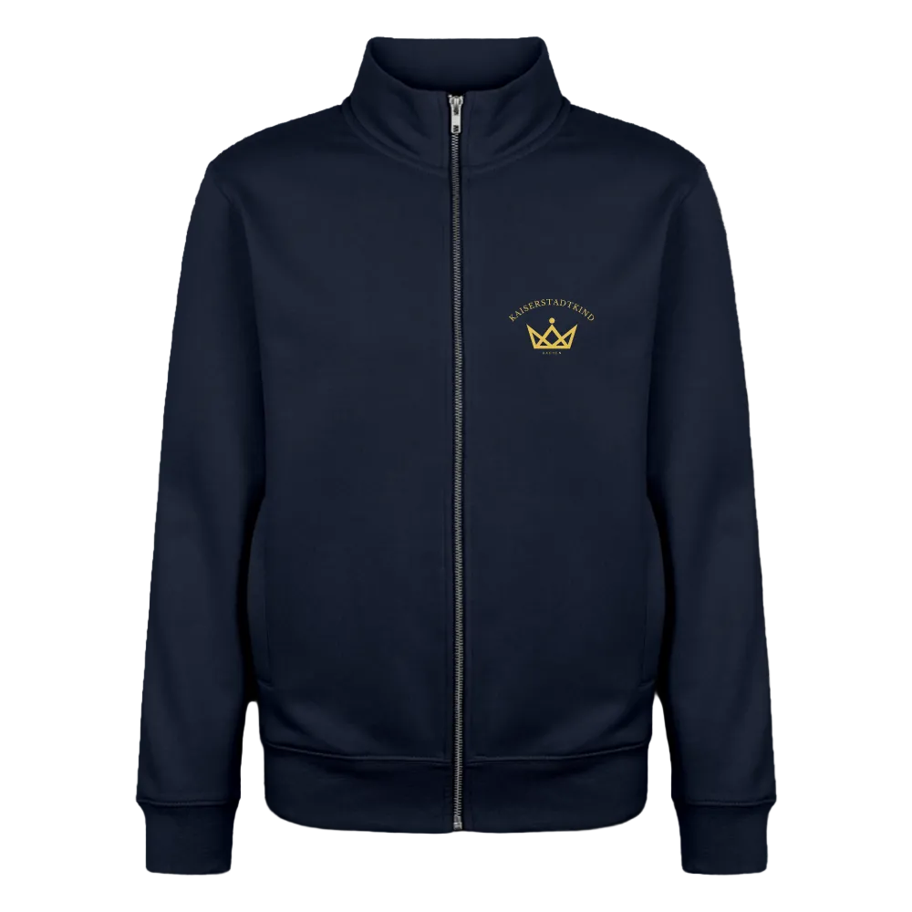 KAISERSTADTKIND Golden _Round - Organic Zip Sweatshirt - Navy