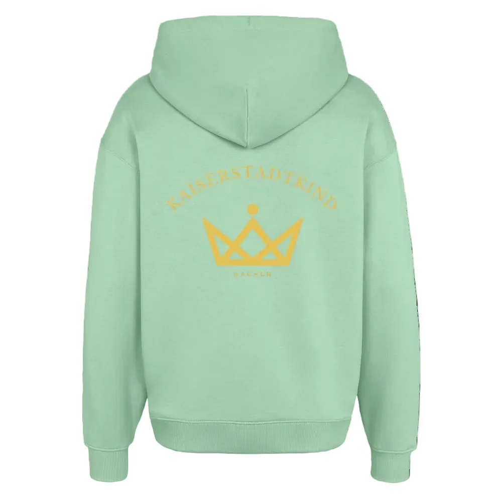 Oversized Hoodie - Gold Front Script / Gold Back Round Logo - Nebeljade