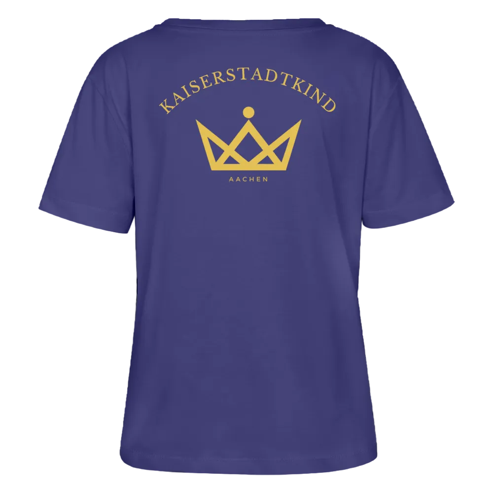 Golden Letters Round Edition - Relaxed Women’s Organic Round Neck T-shirt - Dämmerung