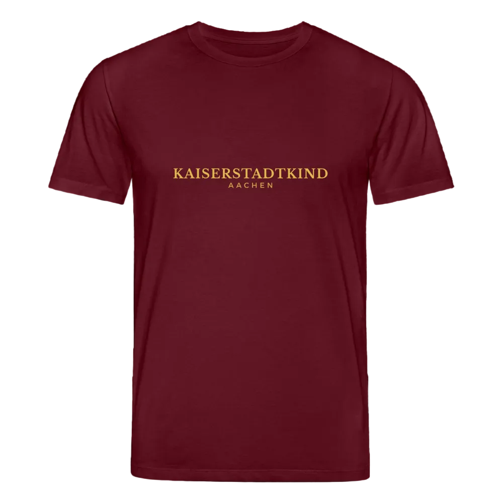 180gr. Golden Letters Edition  - Unisex Organic T-Shirt - burgundy